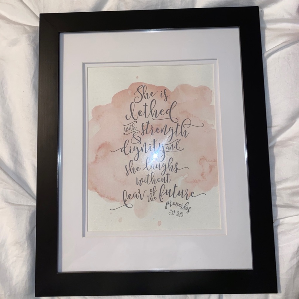 Proverbs 31:25 picture and frame